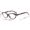 OWN4B Reading Glasses 4 Pack, Cat Eye Rhinestones Vintage Fashion Designer (4 Pack Red, 1.0) view 3