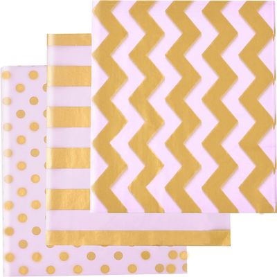 120 Sheets Gold Tissue Paper, Christmas Metallic Gift Wrapping Paper Bulk for New Year Gift Bags, Birthday, Graduation, DIY Shipping Crafts, 20 Inch x 14 Inch