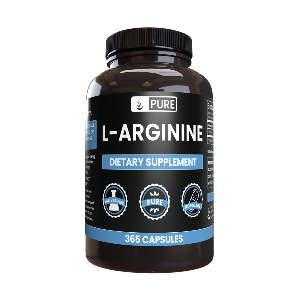Pure Original Ingredients L-Arginine (365 Capsules) No Magnesium Or Rice Fillers, Always Pure, Lab Verified