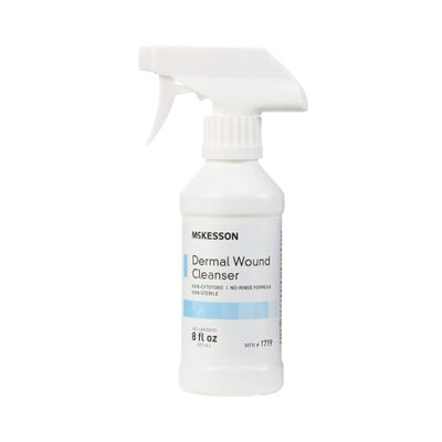 McKesson Dermal Wound Care Cleanser Spray, 8 oz [1 Count] First Aid Wash Solution for Minor Injuries, Cuts, Burns, Scrapes, Sores