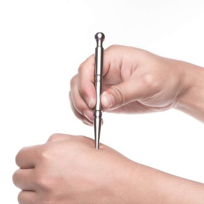 FeelFree Sport Stainless Steel Manual Acupuncture Pen-Deep Tissue Massage Tool-Trigger Point Massage Relief Pain Therapy Tools Full Body Relaxing Trigger Self-Massage Acupressure Bar (A)