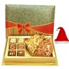 Ghasitaram Gifts Christmas Gifts Christmas Chocolates 6 Pcs Assorted Choco Dryfruit Bites 150 GMS,Almonds 200 GMS, Cashews 200 GMS Pouches in Fancy Gift Box view 1