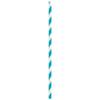 Unique Caribbean Teal Striped Paper Straws, (10 Count) - Eye-Catching & Eco-Friendly Party Straws to Elevate a Event view 1