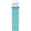 Unique Caribbean Teal Striped Paper Straws, (10 Count) - Eye-Catching & Eco-Friendly Party Straws to Elevate a Event view 2
