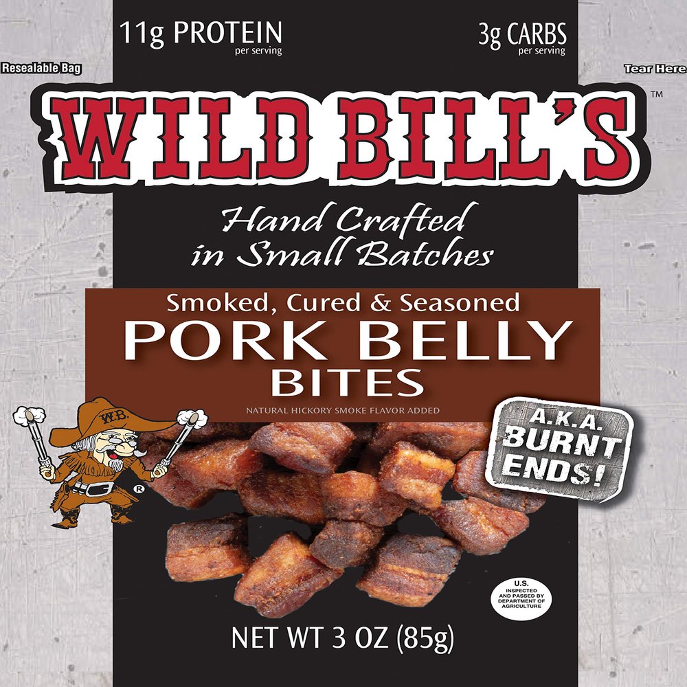 Wild Bills Pork Belly Bites 3 Ounce Pack (3 count)