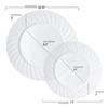 Elegant Disposable Plastic Heavy Duty Dinnerware Sets, Flared Plastic Plates, Combo Set For Wedding, Birthday & All Occasions (Clear, Combo Plate Set (144 Guests)) view 2