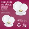 Elegant Disposable Plastic Heavy Duty Dinnerware Sets, Flared Plastic Plates, Combo Set For Wedding, Birthday & All Occasions (Clear, Combo Plate Set (144 Guests)) view 3