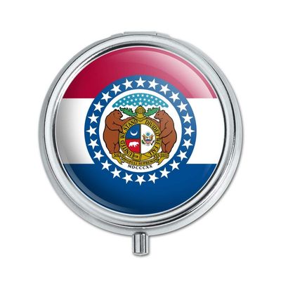 Missouri State Flag Pill Case Trinket Gift Box