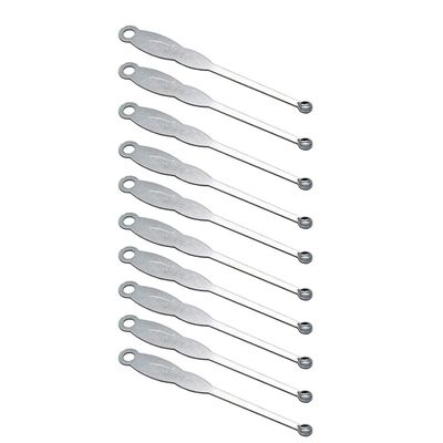 10pcs Sliver Metal Ear Spoon Earwax Curette Remover Earpick Tool Hanging Clean Tool for Ear Key Hanging Key Pendant for Adult Children