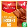 Cte D Or Belgian Chocolate | Milk Chocolate Bar Praline Dessert 58 4-Pack | Cte D'Or Chocolates | Belgian Chocolates Made In Belgium Cte D'Or | 6,3 Ounce Total view 2