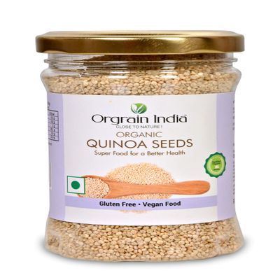 Orgrain India USDA Certified Organic Quinoa Seeds 400g (Pack of 2 * 200g)