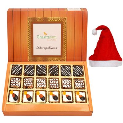 Ghasitaram Gifts Christmas Gifts - Assorted Chocolate Dryfruit Delight Sweets 18 pcs 450 GMS