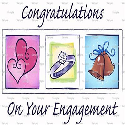 1/4 Sheet ~ Congrats On Your Engagement ~ Edible Cake/Cupcake Topper!!!