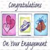 1/4 Sheet ~ Congrats On Your Engagement ~ Edible Cake/Cupcake Topper!!! view 1