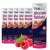 TRUEplus Glucose Tablets, Chewable, Raspberry Flavor, 15g Fast-Acting Carbohydrates, Fat Free, Gluten Free, Raise Low Blood Sugar and Boost Energy, 10 Count, 6 Tubes view 1