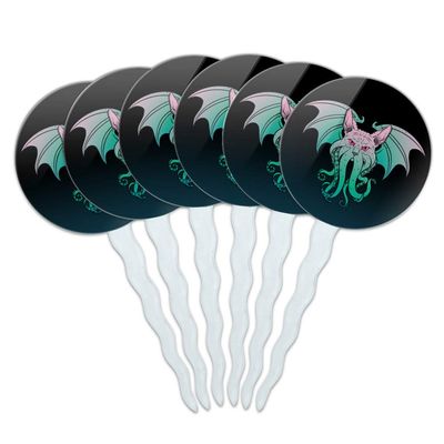 Cathulhu Cupcake Picks Toppers Decoration Set of 6