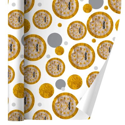 GRAPHICS & MORE Rustic Distressed Rhode Island State Flag Gift Wrap Wrapping Paper Roll