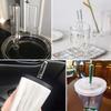 0.59 Inches Glass Straw Cap Fit the Tumblers with Lids and Straws, Straw Cover Clear, Keeps all the Dust Out, Healthy, Reusable,Eco Friendly view 4