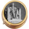 Abraham Lincoln Brass Round Pill Box view 1