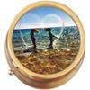 Beach Love Brass Round Pill Box view 1