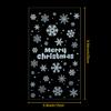 HESTYA Flat Snowflake Clear Cellophane Treat Bags 5 x 11 Inches 50 Counts Block Bottom Patterned Storage Sweet Bags Twist Ties for Christmas Party Favor Bakery Packaging view 2