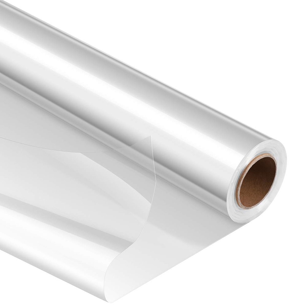 STOBOK Clear Cellophane Wrap Roll - Unfolded Width 31.5 in x 100 Ft 3 Mil Thicken Transparent Long Film Wrappings for Flowers Craft Basket Packing Paper