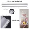 STOBOK Clear Cellophane Wrap Roll - Unfolded Width 31.5 in x 100 Ft 3 Mil Thicken Transparent Long Film Wrappings for Flowers Craft Basket Packing Paper view 3