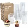 3oz. Mini Dessert Cups, 100-pack - Clear Plastic Square Cups - Small Disposable Shooters for Tasting Parfait, Fruit, Cake, Ice Cream, Sauces, Jelly Shots & Appetizers, Parties, Catering & Restaurants view 1