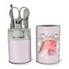 Feathered Tyrannosaurus Rex Dinosaur Nesting With Babies Stainless Steel Manicure Pedicure Grooming Beauty Care Travel Kit view 2