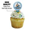 Mechanic Girl Riding Mecha Robot Tank Mech Engineer Cupcake Picks Toppers Decoration Set of 6 view 3