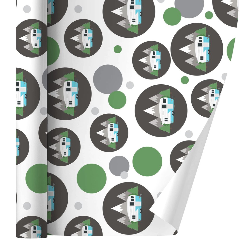 GRAPHICS & MORE Camper in the Mountains Gift Wrap Wrapping Paper Roll