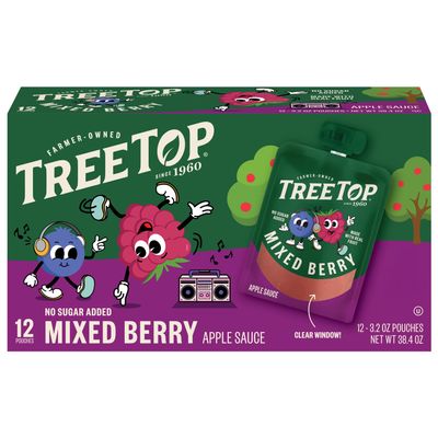 Tree Top Applesauce Pouches (3.2 Ounce (Pack of 12), Mixed Berry)
