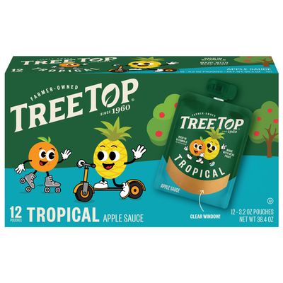 Tree Top Applesauce Pouches (3.2 Ounce (Pack of 12), Tropical)