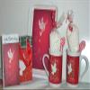 Christmas Dove Mugs Coffee Hot Chocolate Metal Tray Marshmallow Peppermint Spoon view 1