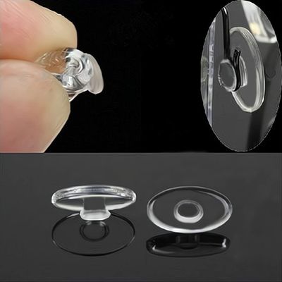 5 Pairs Eyeglasses Nose Pads,Push-in Glasses Nosepads,13mm Soft Silicone Nose Pieces/Nose Guards Replacement for Frame/Air Frames/Rimless Eyewear Frame