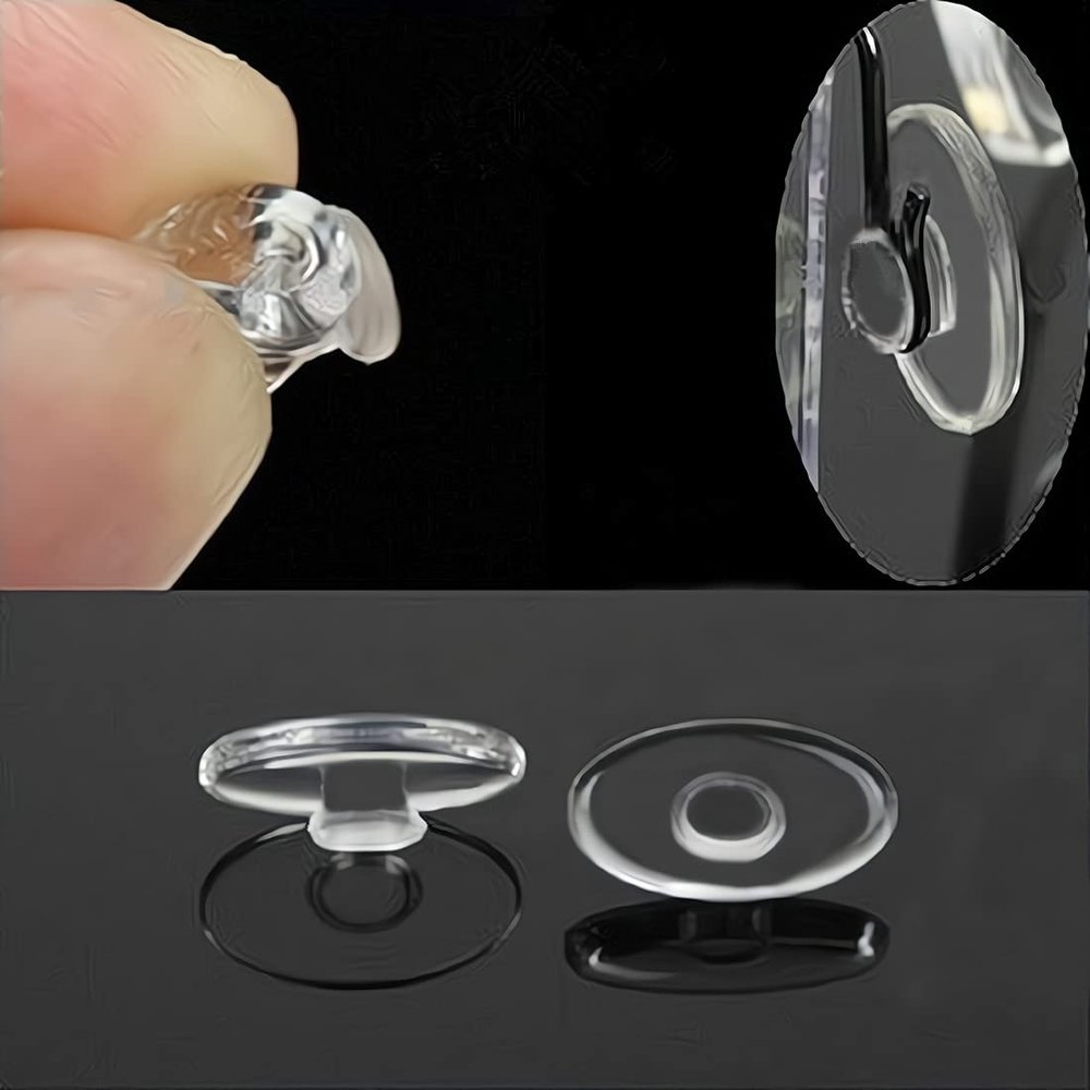 5 Pairs Eyeglasses Nose Pads,Push-in Glasses Nosepads,13mm Soft Silicone Nose Pieces/Nose Guards Replacement for Frame/Air Frames/Rimless Eyewear Frame