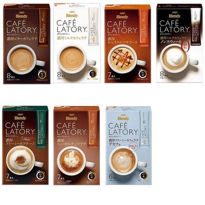 Cafe Latory Coffee Randomly 2.3oz 3Types Flavors Selection Various Assortment Japanese Instant Coffee AGF Ninjapo