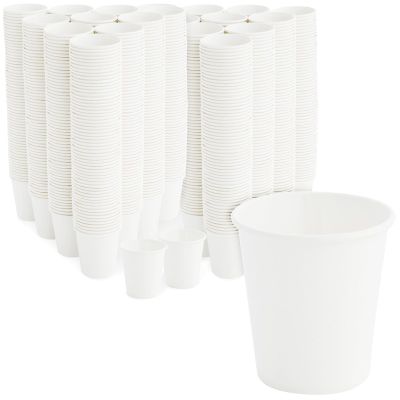 Juvale Mouthwash Dispenser Cups - 3 oz, White, 600 Pack - Disposable Paper Sample Cups for Rinse & Medicine - Fits Bathroom Dispensers