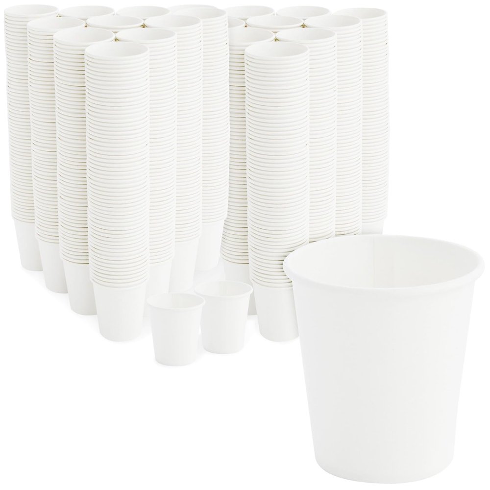 Juvale Mouthwash Dispenser Cups - 3 oz, White, 600 Pack - Disposable Paper Sample Cups for Rinse & Medicine - Fits Bathroom Dispensers