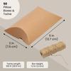 Bright Creations Kraft Pillow Box - 5 x 3 In, Brown, Pack of 50 - Pillow Gift Card Holders & Jewelry Containers with Jute Twine - Wedding & Party Favor Holders view 3