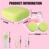 Erewa Contact Lens Case, 2 Pack Portable Contact Lens Box Kit with Mirror, Compact Soak Storage Kit for Travel (Green) view 2