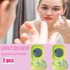 Erewa Contact Lens Case, 2 Pack Portable Contact Lens Box Kit with Mirror, Compact Soak Storage Kit for Travel (Green) view 3