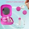 Erewa Contact Lens Case, 2 Pack Portable Contact Lens Box Kit with Mirror, Compact Soak Storage Kit for Travel (Rose Red) view 4