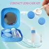 Erewa Contact Lens Case, 2 Pack Portable Contact Lens Box Kit with Mirror, Compact Soak Storage Kit for Travel (Blue) view 4