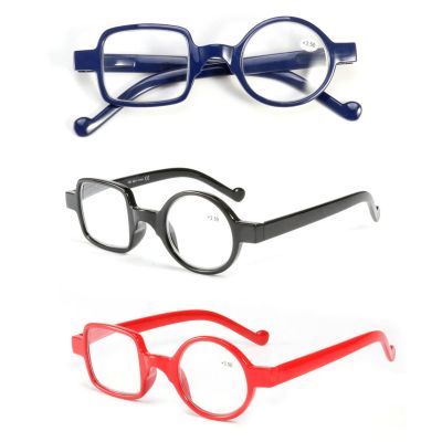 mincl Readers 3 Pack Quality Irregular Glasses Frame Resin Square Round Reading Glasses for Men and Women (3-Pack-Floral, +2.5)