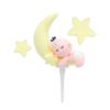 Amosfun 3pcs Baby Shower Cake Toppers Baby Moon Star Cupcake Toppers for Baby Shower Birthday Party Cake Decoration Supplies (Yellow) view 1