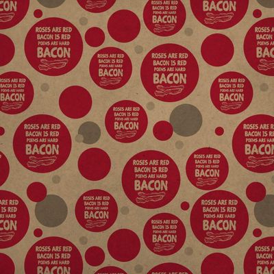 GRAPHICS & MORE Poems are Hard Bacon Premium Kraft Gift Wrap Wrapping Paper Roll