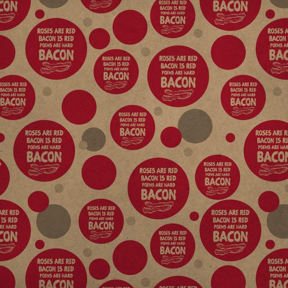 GRAPHICS & MORE Poems are Hard Bacon Premium Kraft Gift Wrap Wrapping Paper Roll