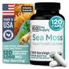 Atlantic Naturals Superfood Organic Irish Sea Moss Capsules - 120 Veggie Capsules | Wildcrafted Organic Sea Moss Supplement for Men & Women | Better Than Sea Moss Gel | Support Immunity & Skin, 1000mg view 1