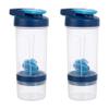 Amazon Basics Protein Shaker Bottle with Mixer Ball, Cups for Shakes, 20 oz, 2-Pack, Blue, 11.8x9x23 cm view 1